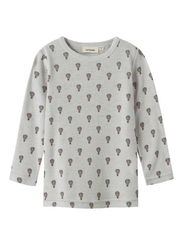 Noel Nor Wool Ls Slim Top - Oyster Mushroom