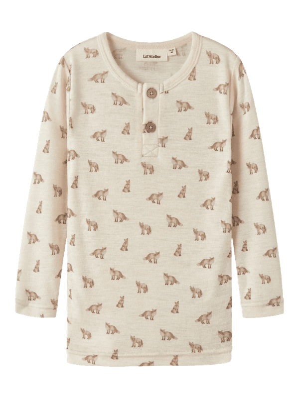 Nalu Wo/Mo Ls Slim Top - Turtledove Fox