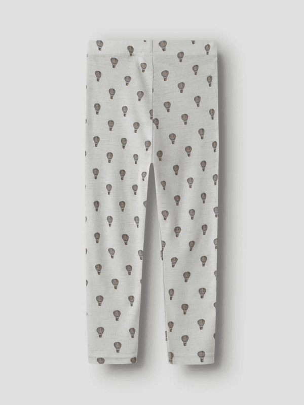 Noel Nor Wool Slim Leggings - Oyster Mushroom Air Balloon 