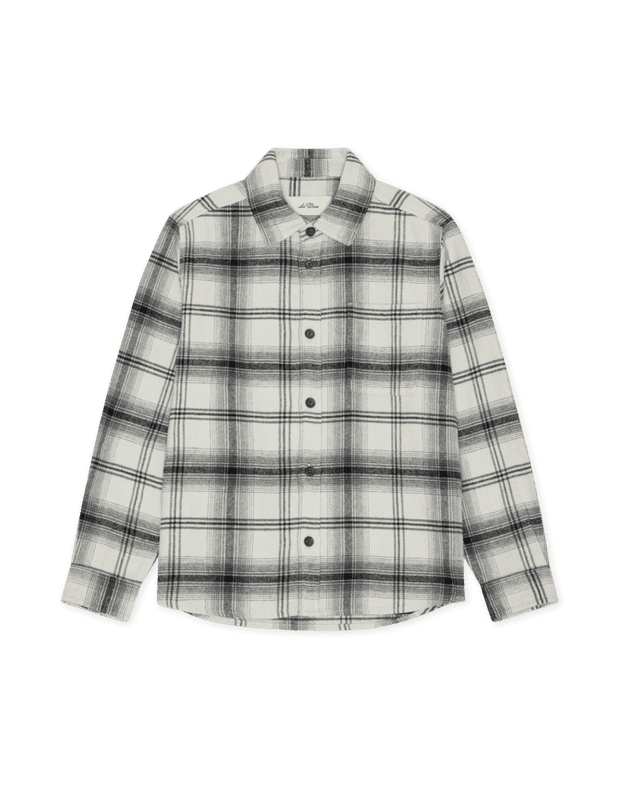 Check Overshirt - Black
