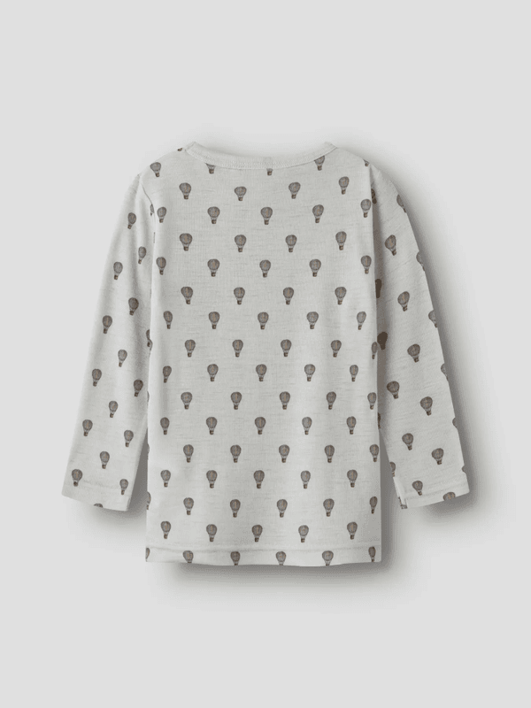 Noel Nor Wool Ls Slim Top - Oyster Mushroom