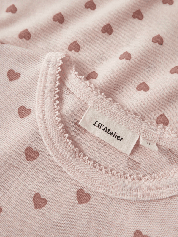 Noel Nia Wool Ls Slim Top - Morganite Heart