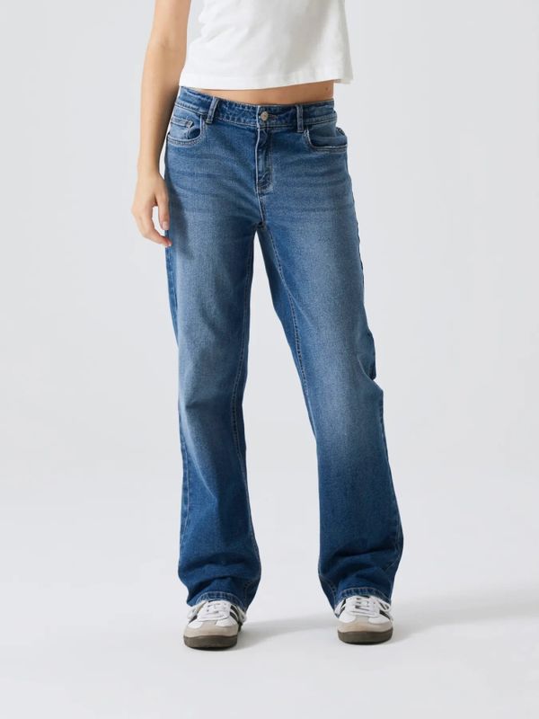 Ariannes Dnm Lw Straight Pant - Dark Blue Denim